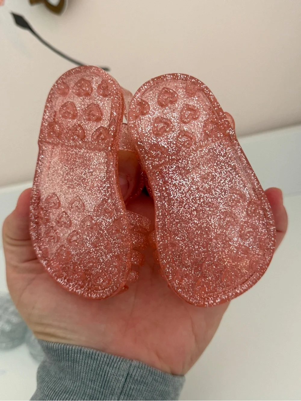 Old Navy Baby Jelly Sandals BUNDLE Size 2C Silver Pink